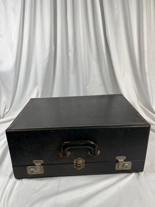 Vintage Black Leather? Storage Case / Luggage