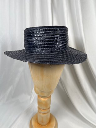 Morgan Taylor Blue Straw Sun Hat