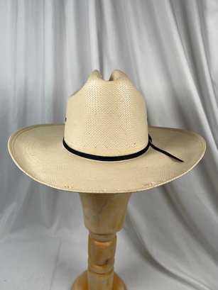 Vintage Bailey Men's Straw Cowboy Hat Size 7 1/8