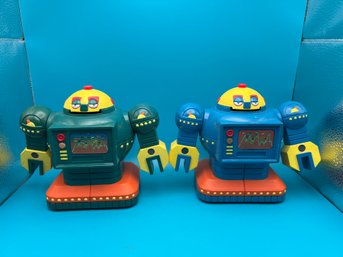 Two Vintage Avon Robot Coin Bank 1985 Toy Bank Piggy Bank Lost In Space