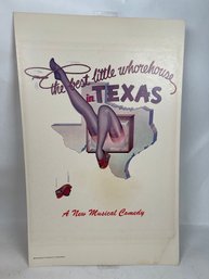 Original 1978 Broadway Poster Best Little Whorehouse In Texas 14' X 22'