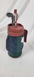 Vintage 1996 Golf Bag Golf Clubs Shaped Water Bottle Tumbler By E&B Gift 9.5