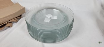 12 Clear Glass 10.5' Dinner Plates Libbey (22)