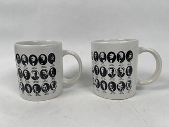 Set Of 2 Collectible Presidential Mugs Tea Coffee Cups