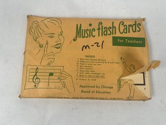 Vintage Music Flash Cards For Teachers  1955