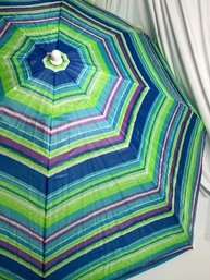 6' Beach Umbrella With Vallence And 0.75' Pole