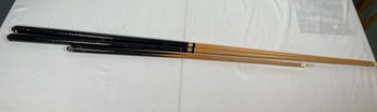 Lot Of Three Pool Cues Junior 36' And Two Adults 57'