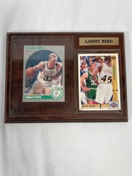Larry Bird Boston Celtics Plague With Two Cards