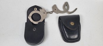 Safariland Cuff Case With Handcuffs And Jay-Pee Leather Cuff Case