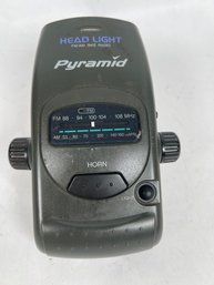 Am / Fm Bicycle Radio With Headlight & Horn By Pyramid Cycling Products