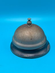 Antique Vintage Nickel Plated Steel Hotel Lobby Store Service Bell