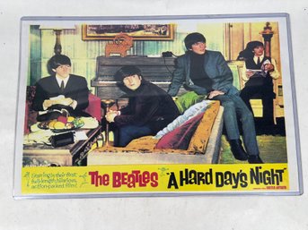 1964 The Beatles 'A Hard Day's Night' Movie Lobby Poster Plastic Cover