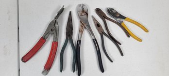 Lot Of 6 Pliers Clip Removal Etc.