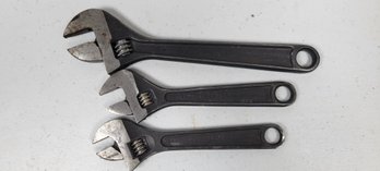 Lot Of 3 PROTO Adjustable Wrenches