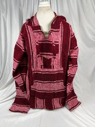 Baja Hoodie Jacket Pink Textile Fleece Pockets Outdoor Hoodie Size XL