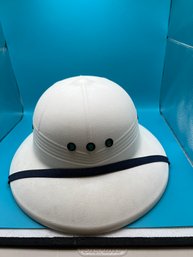 Vintage USPS Sun Helmet Hard Hat Postal Mail White Bayly Inc. Florida USA