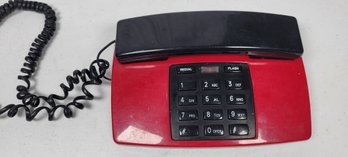 Radio Shack Tudor 43-818 Corded Telephone Red And Black