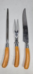 Vintage Royal Brand Cutlery Company Sharp Cutter Carving Set Stainless Steel