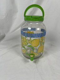 Vintage 1980's Summer Sun Tea/Iced Team Jar/Jug Bottom Pour SpoutTop Pour Lid