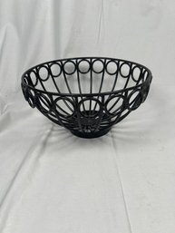 Black Metal Fruit Basket Made In Haiti