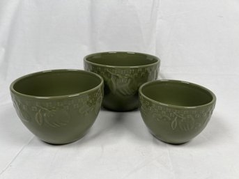 Home Grown By Signature All Purpose Green Serving Bowls Set Of 3