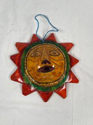 Hand Carved Wood Sun Mask