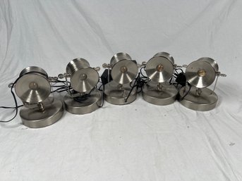 Lot OF 5 Brushed Nickel LED Spotlight Lamps