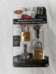 Brass Mini-lock With Keys