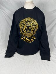 Versace Style Replica? Mens Size XL Crew Neck Black Sweatshirt