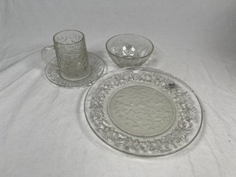 Princess House Fantasia Crystal Place 4 Pc Setting