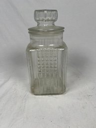 Vintage Koezes 10 Inch Glass Canister 1988