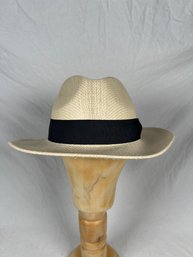 Epoch Paper Straw Panama Hat Natural Color With Black Band Size L/XL