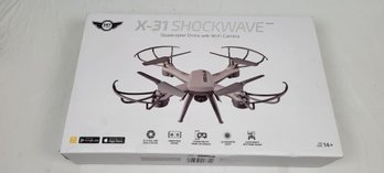 X-31 Shockwave Quadcopter Drone Wi-Fi Camera Sky Rider BRAND NEW W/ Controller