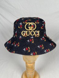 Mickey Mouse GG Logo Black Bucket Hat