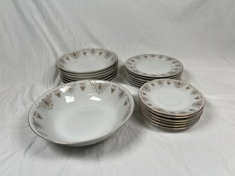 HARA Royalty Japan Fine China Dish Set  21 Pc