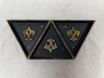 Three Deyagi Brass Triangular Ashtrays