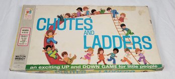 CHUTES And LADDERS Vintage Milton Bradley Board Game