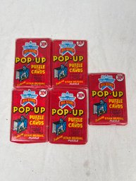 Pack Of 5 Donruss Major League All Stars Pop-Up Puzzle & Cards 1988