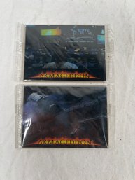 Lot Of 2 Armageddon Movie Chrome Foil Trading Card  1998