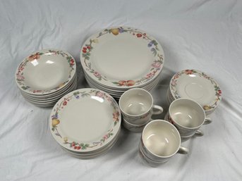 Lynns Floral & Fruit Pattern Dinnerware Set For 8 (6 Cups)