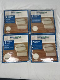 Lot Of 4 Storage Bag Pack Natural Color