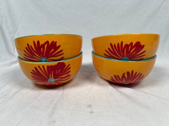 4 Soup Cereal Bowl Vibrant Garden By JCPenney