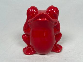 Red Frog Figurine