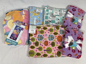 Group Of 6 Assorted Baby Blankets