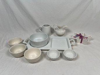 Assorted Group Of White / Ivory Tableware