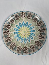 Ellie Peacock Decorative Plate By Pier1