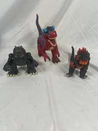 Group Of Three Vintage Dinosaurs Monster Toys