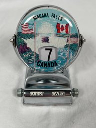 Vintage MCM Niagara Falls Canada Desk Globe Calendar