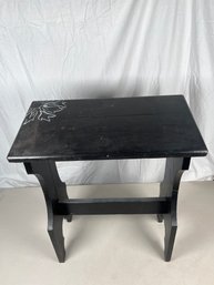 Primitive Black Wooden Prayer? Table