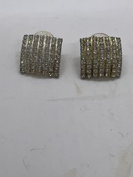 Vintage Square Rhinstone Earrings